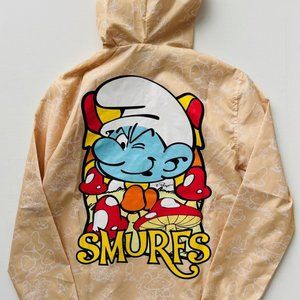 SMURFS Mushrooms Prints Lightweight Windbreaker  Jacket